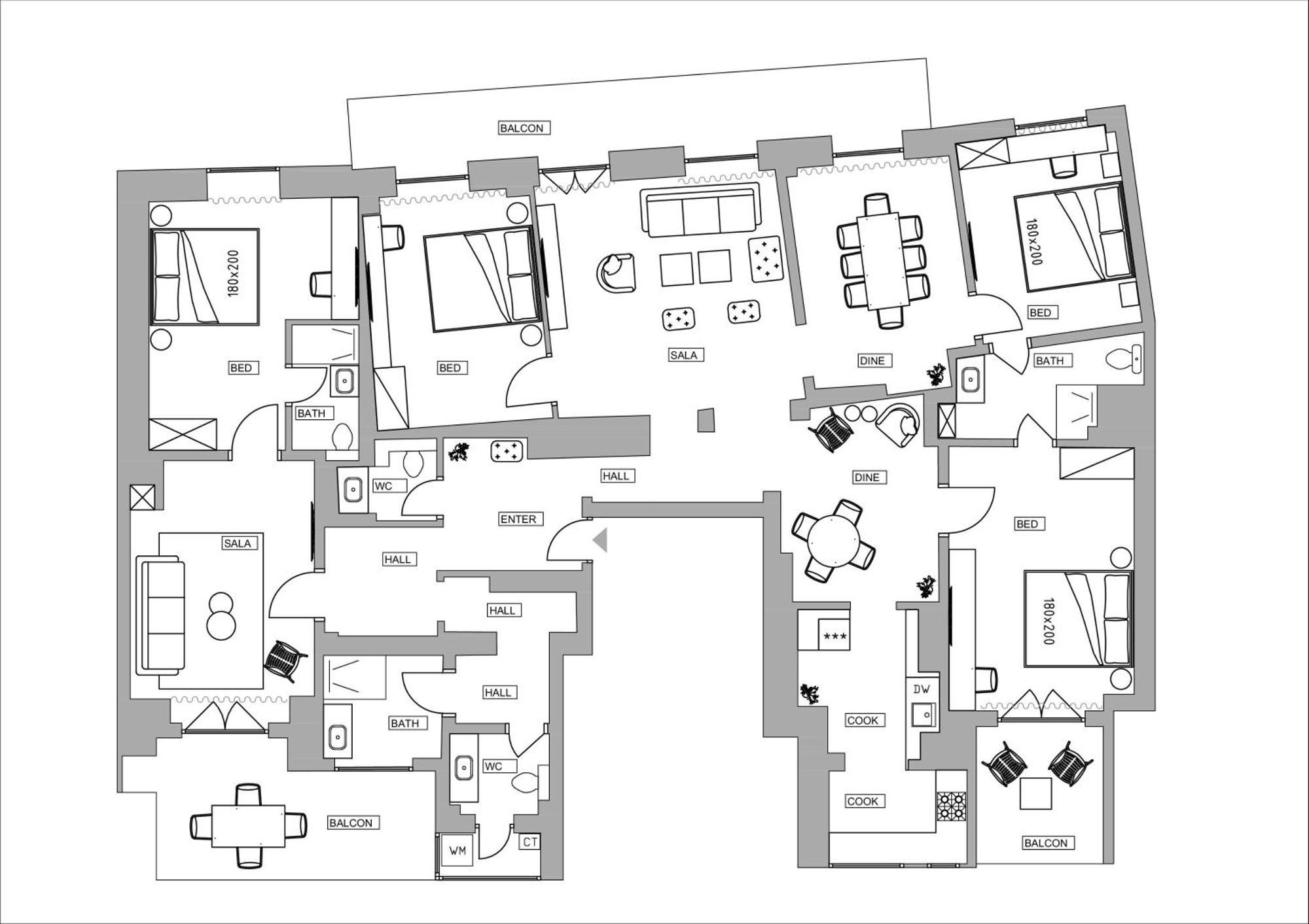 Loggia & Luxe 5Br Penthouse In Universitatii Area Bucharest Luaran gambar